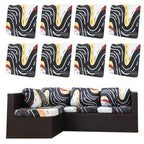 DREAHOTEXTIL 8Pcs Outdoor Cushion Covers, Elastic Patio Cushion Covers