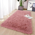 Chicrug Soft Runner Rug for Bedroom Living Room Plush Fluffy Rug 2x4 Feet, Shag Furry Runner Carpet Non Shedding for Nursery Children Kids Girls Room Home Decorative, Blush