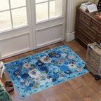 Babovid Floral Washable Rug for Entryway 2x3 Kitchen Mat