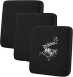 hyha Waterproof Couch Cushion Covers for Pets, Non Slip Sofa Seat Cover for Dogs Washable, Soft Thick Stretch Jacquard Fabric, Sofa Slipcovers with Elastic Bottom (3 Pieces, Black)