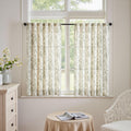 jinchan Vintage Floral Linen Curtains 45 Long for Living Room 2 Panels