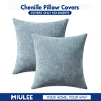 MIULEE Decorative Couch Throw Pillow Covers 22x22 Inch Coastal Blue 2 Pack