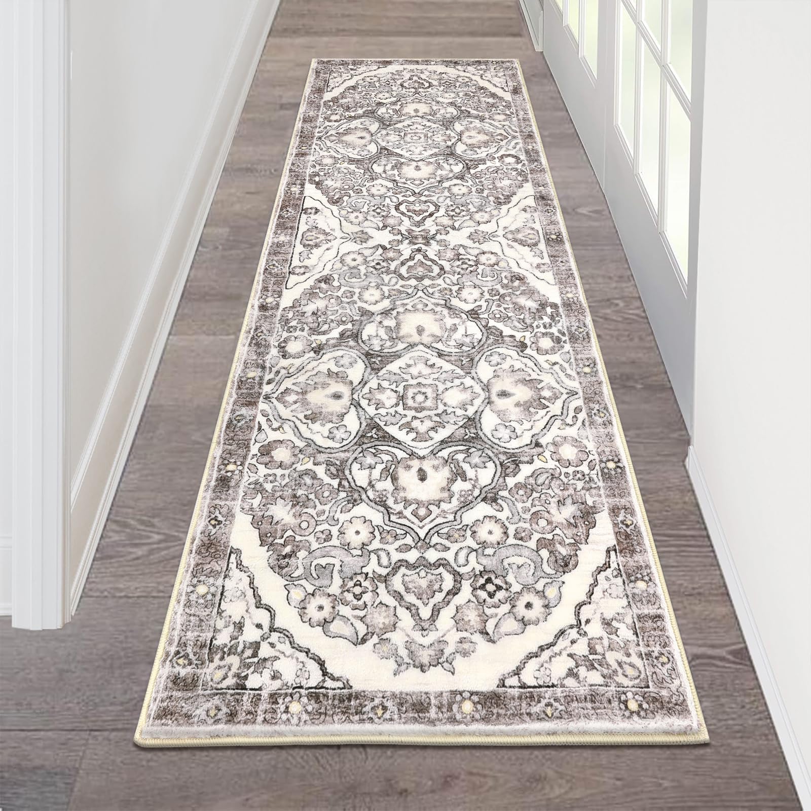 HEBE Hallway Runner Rug 2'x6', Washable Non Slip Kitchen Rug Runner