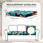 8Pcs Stretch Patio Cushion Covers,Outdoor Couch Covers Replacement,Outdoor Couch & Sofa Slipcovers,for Patio Furniture Cushion Covers,Washable Reusable urniture Protector (Flowered Leaves,Cover Only)