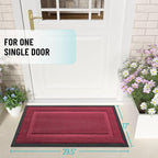 OLANLY Front Door Mat Outside 47x23, All-Season Heavy-Duty Rubber Doormat