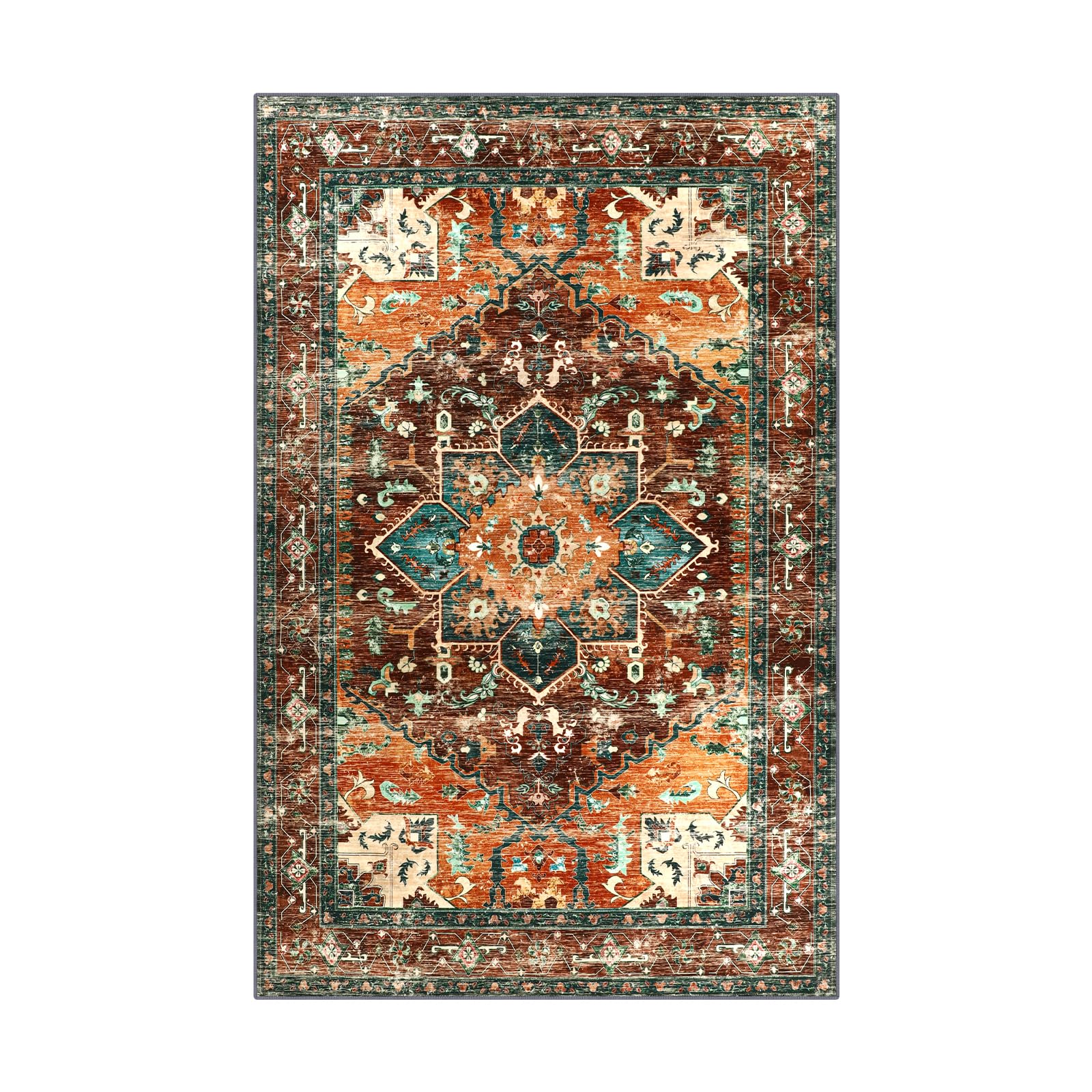 Yamaziot 9x12 Large Area Rug, Non-Slip Washable Boho Living Room Rug
