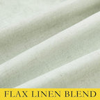 NICETOWN Sage Green High-End Thermal Flax Linen Curtains, 52" Wide Per Panel, Set of 2, Full Blackout Privacy Drapes 72 Inches Long for Dining Room, Soundproof Window Treatment Panels for Hall Room