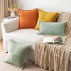 MIULEE Decorative Throw Pillow Covers for Couch 18x18 Inch Greyish Green