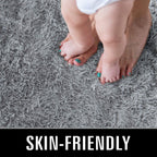 TWINNIS Super Soft Shaggy Rugs Fluffy Carpets 9x12 Feet, Indoor Modern Plush Area Rugs for Living Room Bedroom Kids Room Nursery Home Decor, Upgrade Anti-Skid Rectangular Fuzzy Rug, Grey