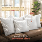 Utopia Bedding 24x24 Pillow Inserts, White Throw Pillows for Couch, 2 Pack