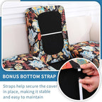 hyha Printed Couch Cushion Covers, Sofa Covers Washable for 3 Cushion Couch