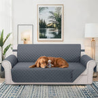 Luxshare Home Reversible Couch Cover for 3 Cushion, Sofa, Dark Blue