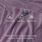 Bedsure GentleSoft Fleece Blankets Twin Size Fog Purple - 300GSM Lightweight Plush Fuzzy Cozy Soft Blanket for Bed, Sofa, Couch, Travel, Camping, 60x80 inches