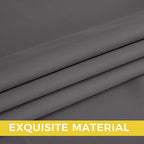 NICETOWN Room Darkening Draperies Curtains Panels, 2 Panels Grey W52 x L90
