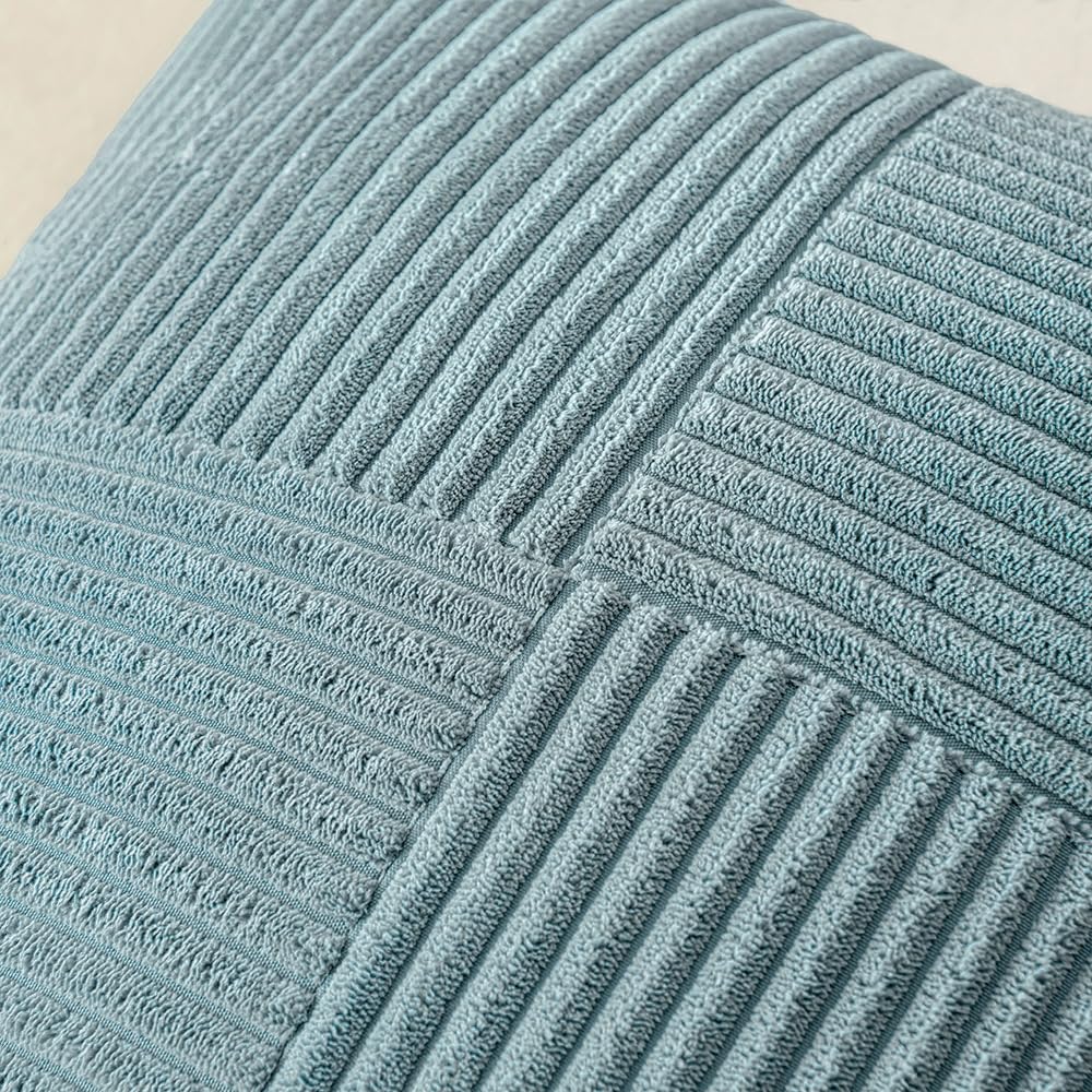 MIULEE Slate Blue Decorative Throw Pillow Covers for Couch 18x18 Inch