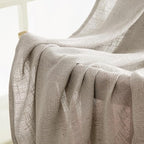 MIULEE Burlywood Birch Linen Curtains 72 Inch Length 2 Panels for Bedroom Living Room, Soft Linen Textured Window Drapes Semi Sheer Light Filtering Back Tab Rod Pocket Farmhouse Burlap Look Decor