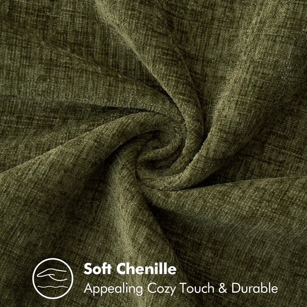 MIULEE Decorative Couch Throw Pillow Covers 20x20 Inch Olive Green 2 Pack