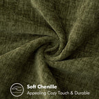 MIULEE Decorative Couch Throw Pillow Covers 20x20 Inch Olive Green 2 Pack