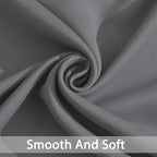 Yakamok Gray Blackout Curtains Room Darkening Thermal Insulated with Grommet Window Curtain for Bedroom, 52Wx108L inch, Grey, 2 Panels