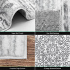 HEBE Hallway Runner Rug 2'x5', Washable Non Slip Kitchen Rug Runner