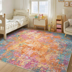 RELEANY Washable 6'x9' Abstract Area Rug for Living Room Starlight