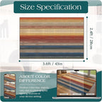 Modern Outdoor Rug - 28" x 43" Front Door Mat Indoor Outside Entrance Non-Slip Washable Outdoor Mat Rust Ombre Entry Rug for Entryway Kitchen Bedroom Layered Doormat for Front Porch Decor