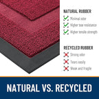 OLANLY Front Door Mat Outside 47x23, All-Season Heavy-Duty Rubber Doormat