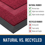 OLANLY Front Door Mat Outside 47x23, All-Season Heavy-Duty Rubber Doormat