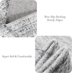 6x6 Grey Round Rug 6ft Living Room Circle Rug Gray Vintage Round Area Rug Non Slip Indoor Carpet for Dining Room Bedroom
