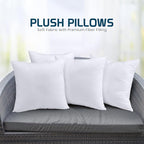 Utopia Bedding Throw Pillows (Set of 4, White) – 20 x 20 Inches Down Alternative Pillows for Bed, Sofa, and Couch - Fluffy Decorative Stuffer Pillow for Indoors & Outdoors