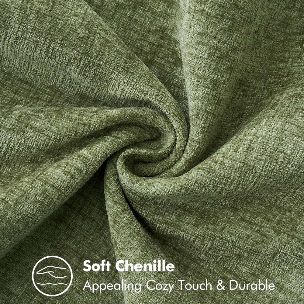 MIULEE Decorative Couch Throw Pillow Covers 20x20 Inch Sage Green 2 Pack