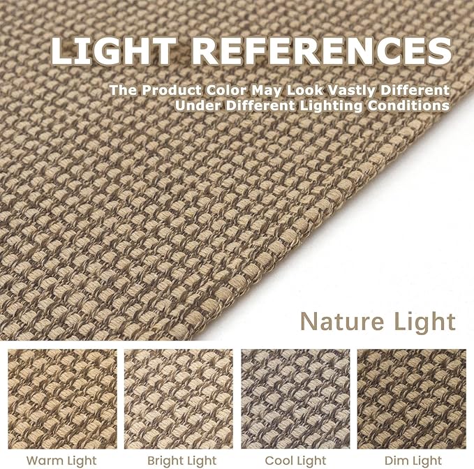 KOZYFLY Rugs for Entryway Sets of 2 Pcs 2x3 and 3x5 Washable Entry Rug Non Slip Rubber Backed Entrance Rugs Woven Cotton Doormat for Front Porch Laundry Kitchen Bedroom, Tan/Orange/Brown