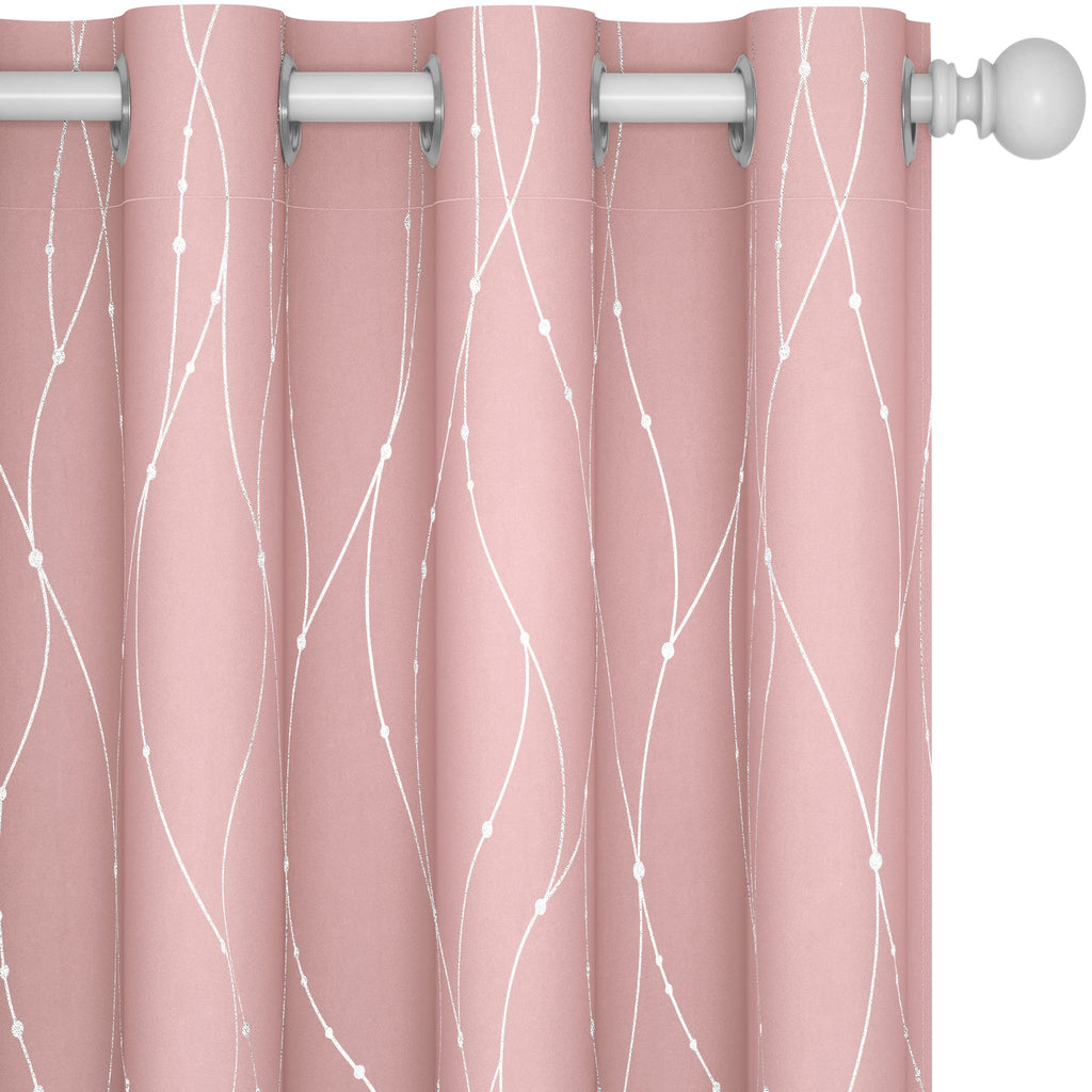 Deconovo Living Room Curtains 95 Inches Long, Blackout Curtains for Bedroom
