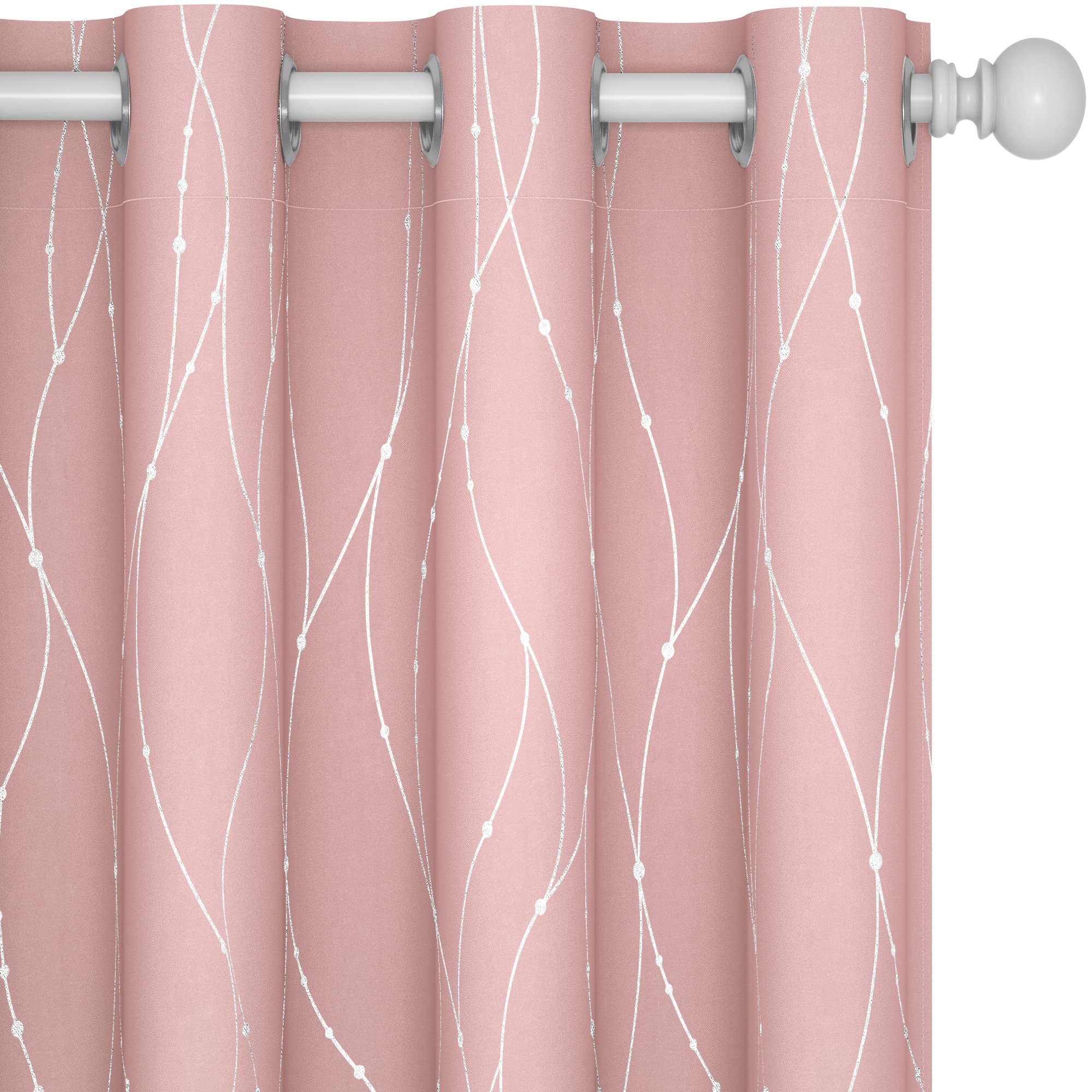 Deconovo Living Room Curtains 95 Inches Long, Blackout Curtains for Bedroom