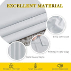 NICETOWN Room Darkening Curtains for Living Room - Easy Care Solid Thermal Insulated Grommet Curtains/Panels/Drapes for Bedroom (2 Panels, 66 by 72, Greyish White)