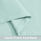 Yakamok Blackout Curtains Room Darkening Thermal Insulated Window Panels,Solid Grommet Top Drapes for Bedroom/Living Room(52Wx90L, Aqua, 2 Panels)