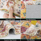HEBE Hallway Runner Rug 2'x10', Washable Non Slip Kitchen Rug Runner