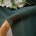 OWENIE Green Sheer Curtains 78 Inches Long for 2 Panels Set for Christmas, Solid Light Filtering Fimly Voile Sheer Curtains for Living Room Bedroom, Hunter Green, 42" x78