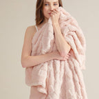 Bedsure GentleSoft Light Pink Throw Blanket for Couch - Super Soft Cozy Blankets Gifts for Kids Girls, Cute Small Fleece Throws for Bedroom Home Decor, 50x70 Inches