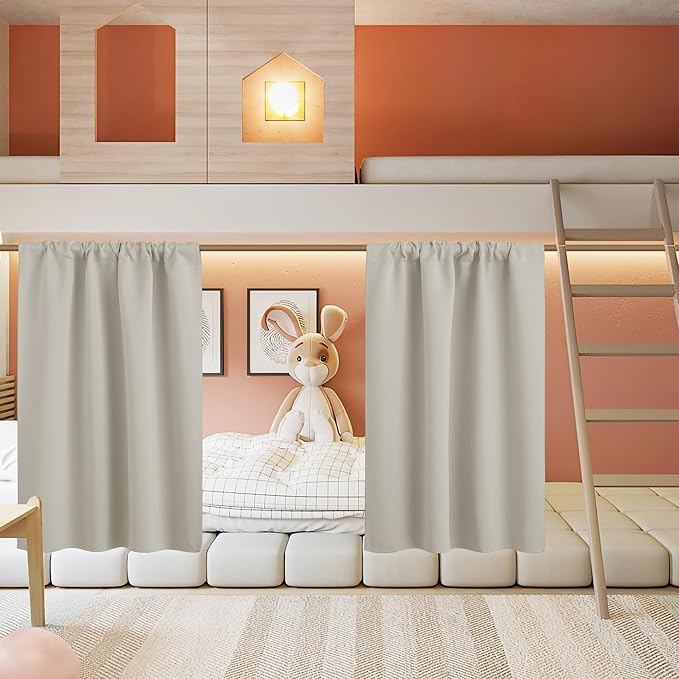 RYB HOME Basement Bathroom Kitchen Cafe Privacy Curtains 30 inches