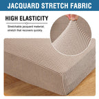 H.VERSAILTEX High Stretch Couch Cushion Covers,Chair Sofa Seat Slipcovers Couch Cushion Cover Stretch Furniture Protector for Kids, Pets(2 Packs Cushion Loveseat Covers, Sand)
