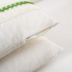 Fancy Homi Set of 1 Boho Lime Green Lumbar Decorative Throw Pillow Cover 12x20 Inch for Couch Bed Sofa Chair, Modern Organic Farmhouse Home Decor, Soft Cotton Cute Accent Rectangle Cushion Case