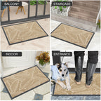 Colorxy Waterproof Front Doormat, Sturdy Natural Rubber Door Mat, 35x23