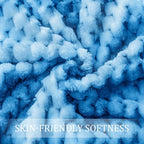 Exclusivo Mezcla Fleece Throw Blanket for Couch, Extra Large Fuzzy Tie-dye Cobalt Blue Bed Blankets, Soft Cozy Plush Sofa Throws for All Seasons, 50x70 Inches