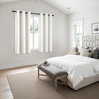 MIULEE Ivory Blackout Curtains for Bedroom Living Room 63 Inches Long 2 Panels, Thermal Insulated Room Darkening Drapes Solid Grommet Noise Reduction Light Blocking Window Treatments 40x63 Inch