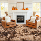 9x12 Area Rug for Living Room, Shag Large Rug for Bedroom,Brown Coffee