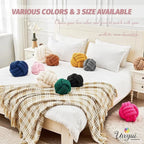Uvvyui Knot Pillow Ball, Soft Home Decorative Pillows, Round Throw Pillow, Handmade Knotted Plush Pillow, Round Boucle Pillow Cushion (14 Inches Pink)
