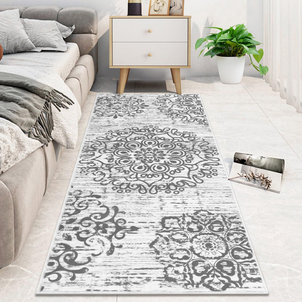 HEBE Hallway Runner Rug 2'x5', Washable Non Slip Kitchen Rug Runner