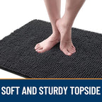 OLANLY Dog Door Mat for Muddy Paws 40x24, Super Absorbent Chenille Mud Mat