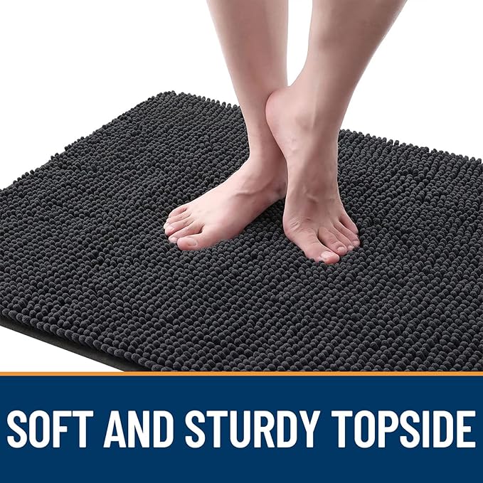OLANLY Dog Door Mat for Muddy Paws 40x24, Super Absorbent Chenille Mud Mat